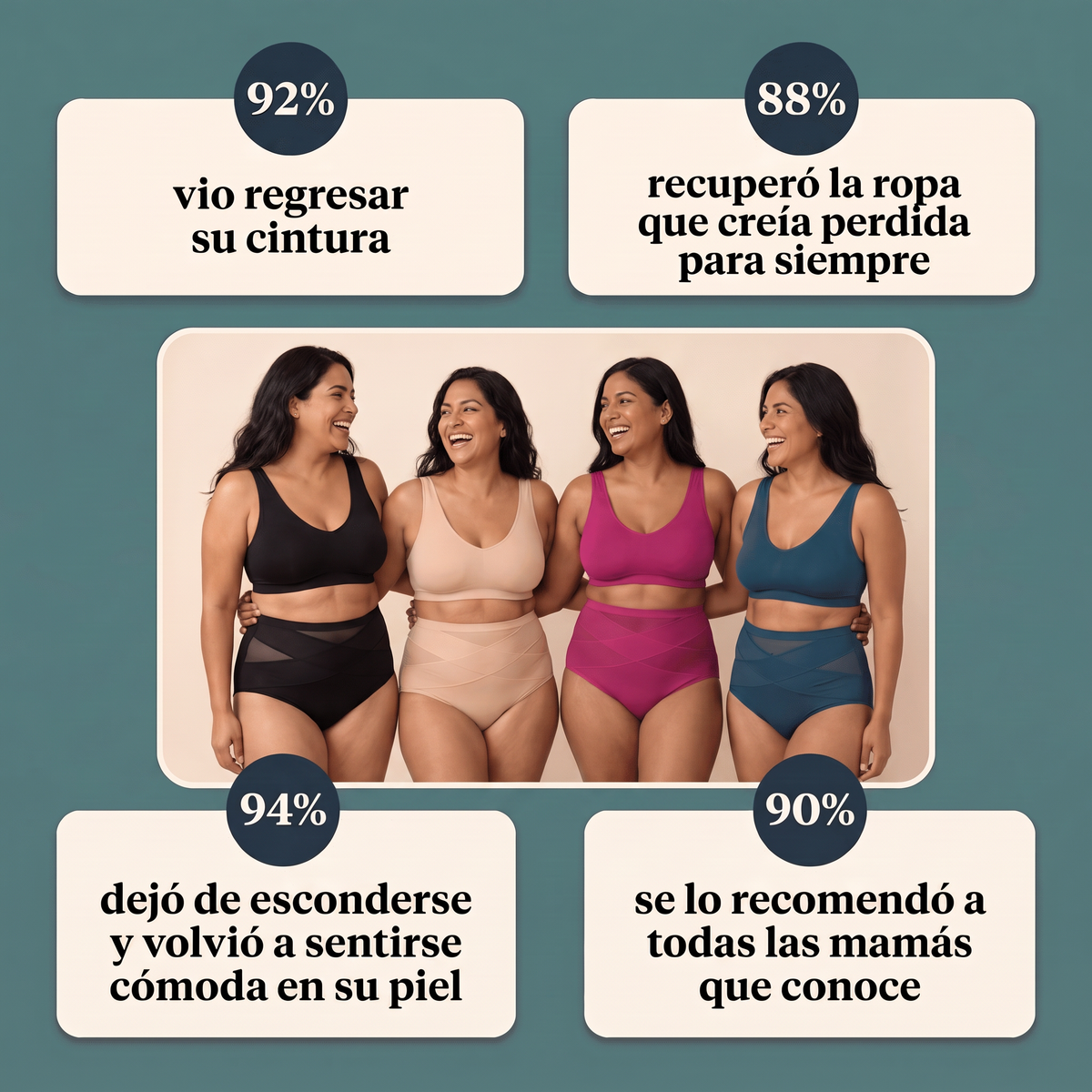 Ropa interior moldeadora de cintura alta para el posparto